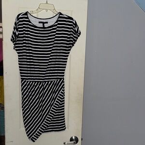 White House Black Market Black and White Striped Dress